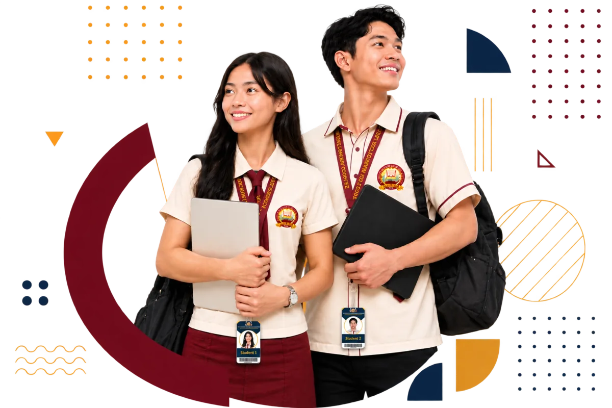 Illustration of students supported by the UniFAST TES scholarship